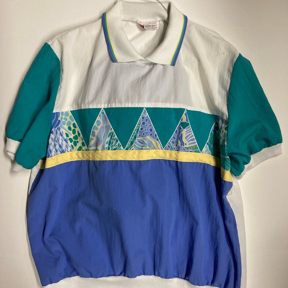 The American Collection vintage 80 Nylon Aquarium Style T Shirt + Pants Set